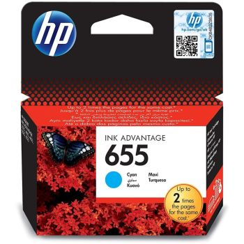 Cartouche HP 655 Original Ink Advantage Cartridge /Cyan /600 Pages